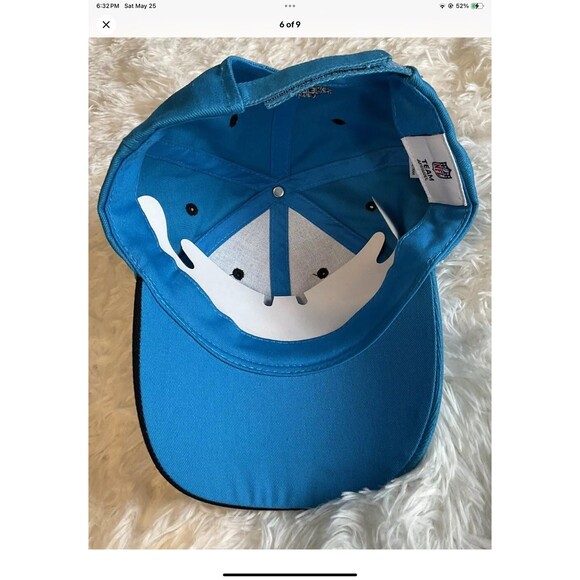 Carolina Panthers NFL Team Apparel Ball Cap with Logo One Size Fits Most NEW - Picture 6 of 9